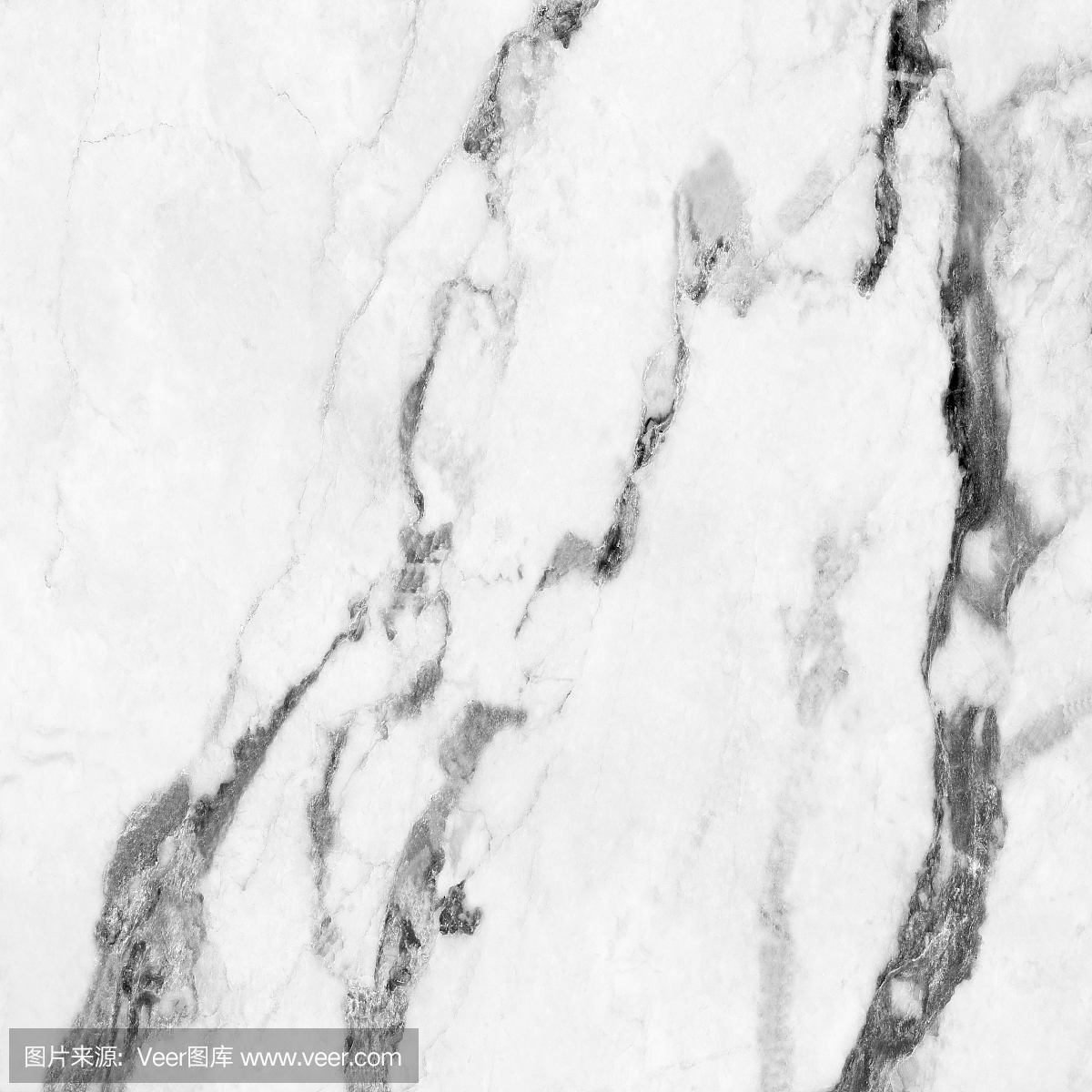 白色大理石自然图案为背景,抽象的天然大理石黑白图案为设计